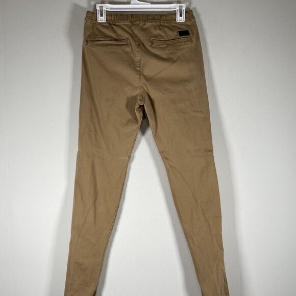Hollister Skinny Jogger Pants Men's Khaki Beige Small Mid Rise Drawstring Casual - Picture 3 of 16